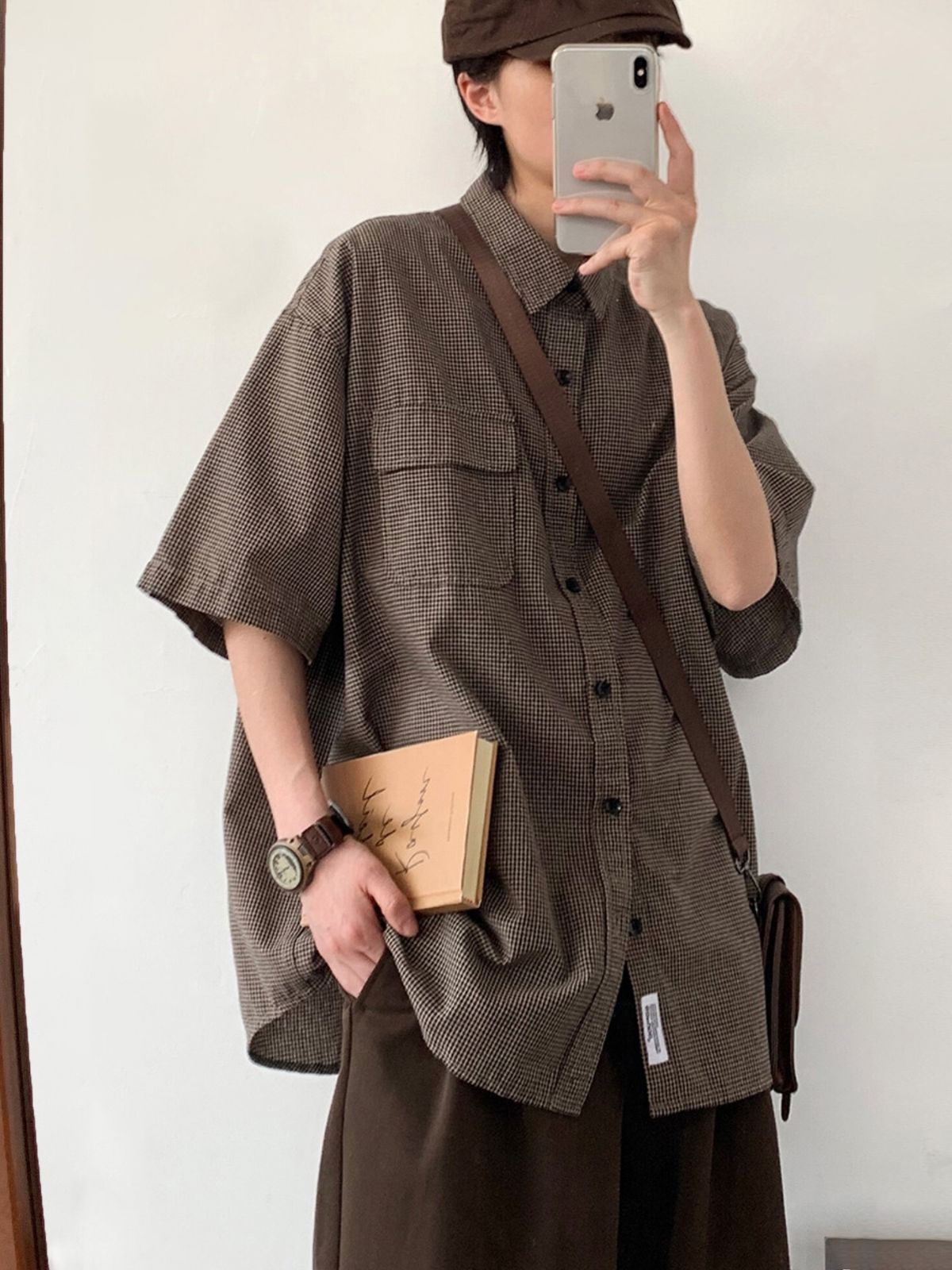 MV Retro Plaid Loose Vintage Shirt