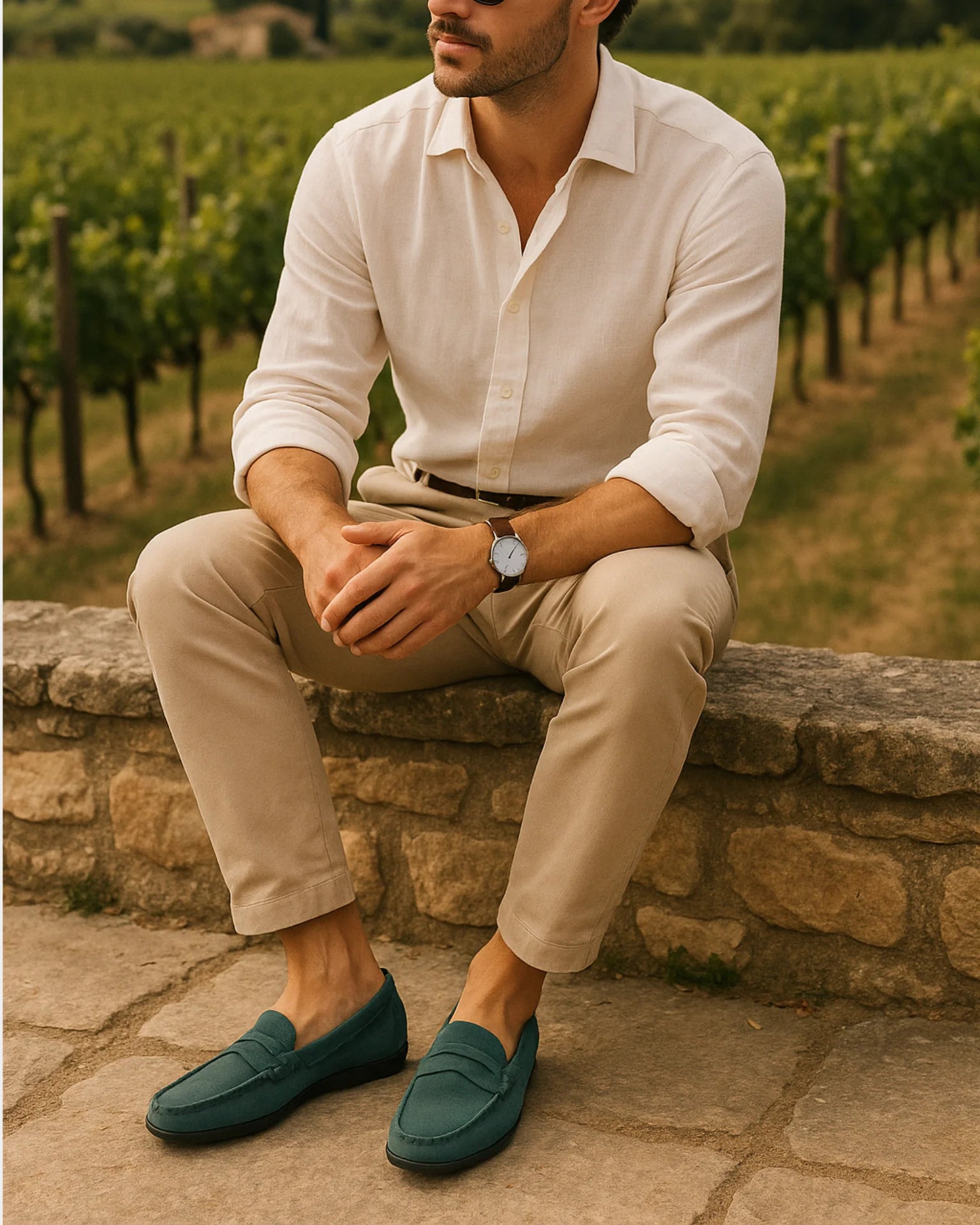 VALENTINO LOAFERS - TEAL