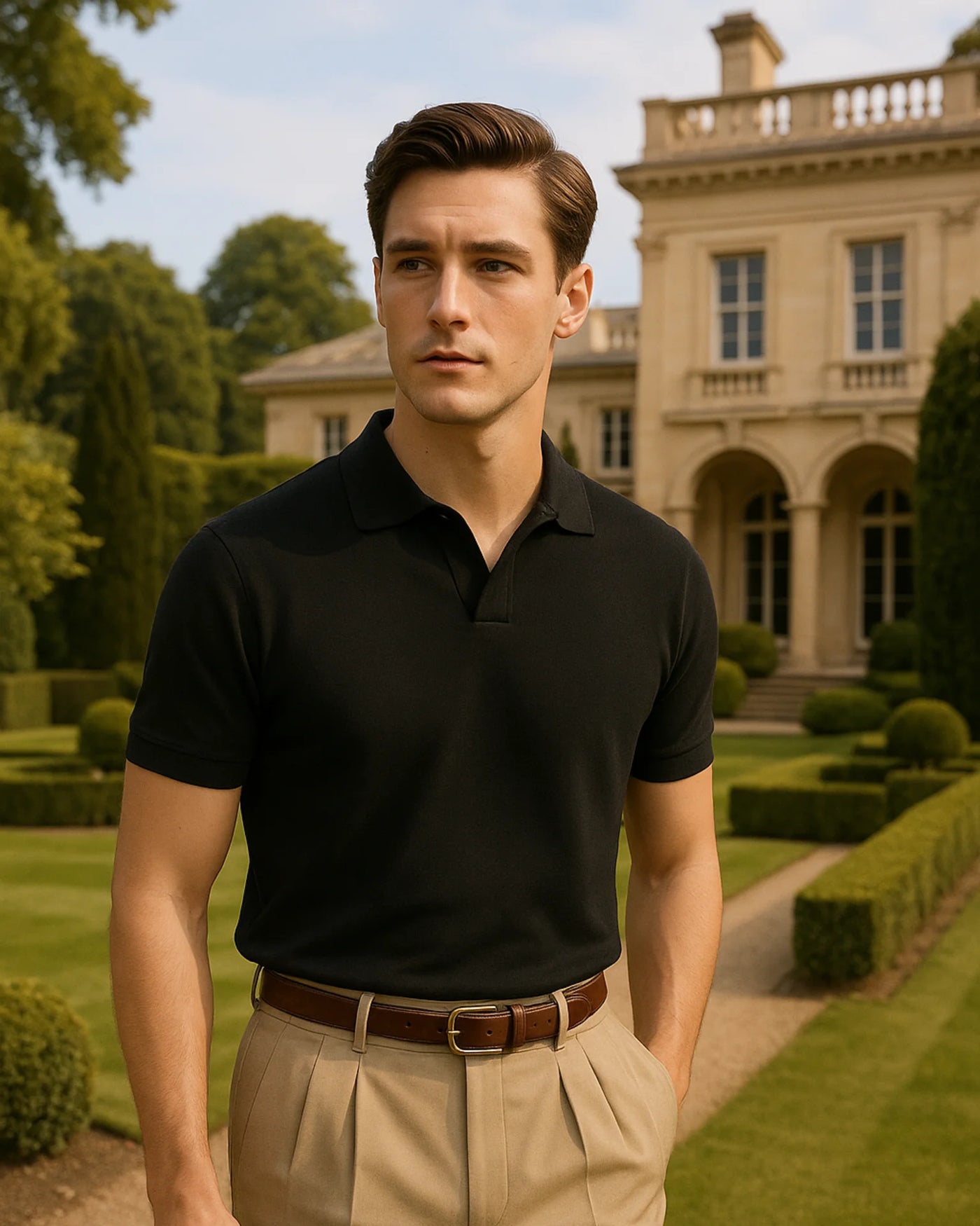 Adriano Polo T-Shirt - Black