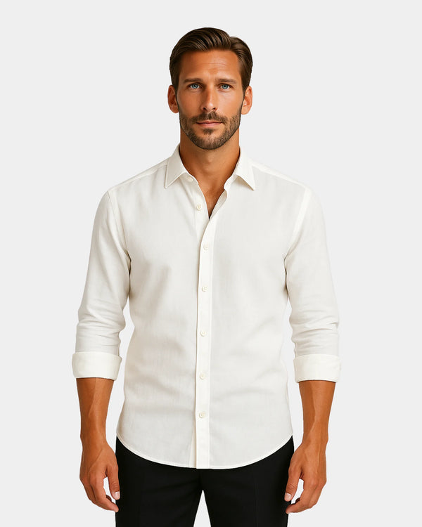 Marco - Linen Shirt White