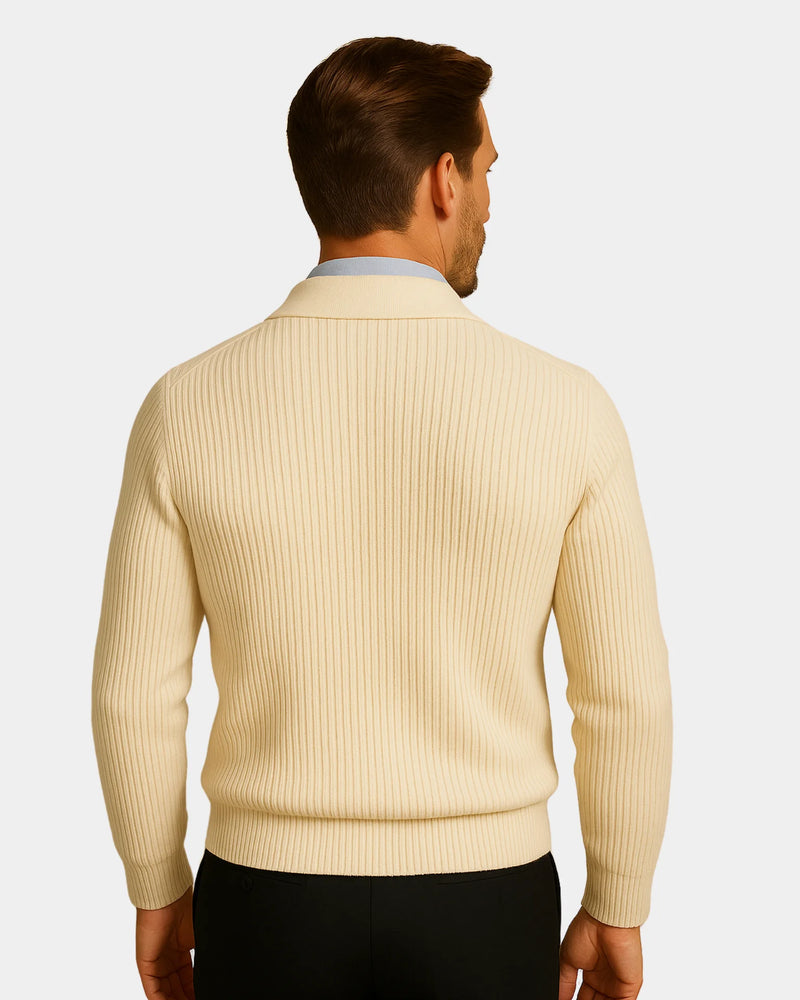 Marco Zip Sweatshirt - Beige