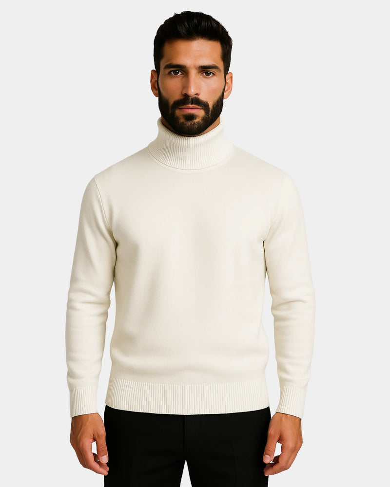 Roberto High Neck Sweatshirt - White