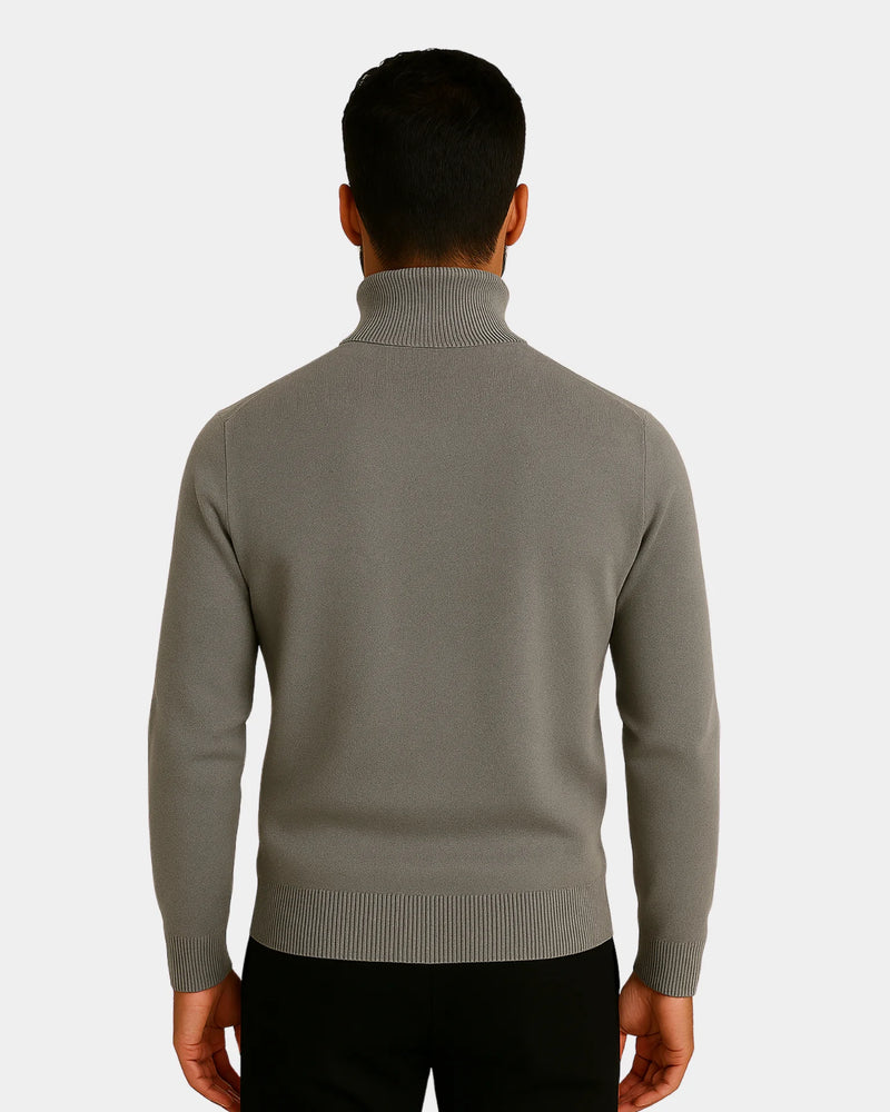 Roberto High Neck Sweatshirt - Grey