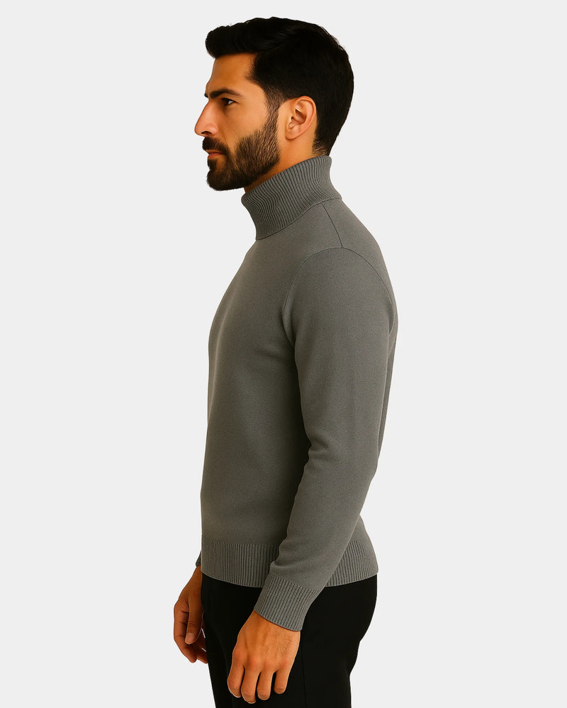 Roberto High Neck Sweatshirt - Grey