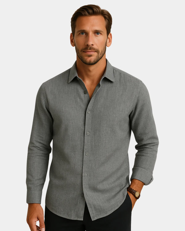 Marco - Linen Shirt Grey