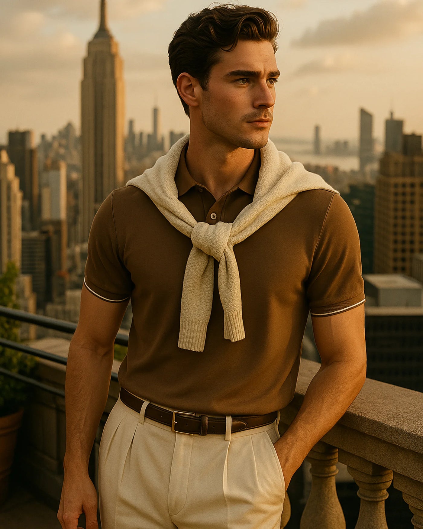 Silvio Polo T-Shirt - Brown